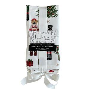 Nicole Miller Christmas Nutcracker Dinner Napkins 18x18 Set of 6 New